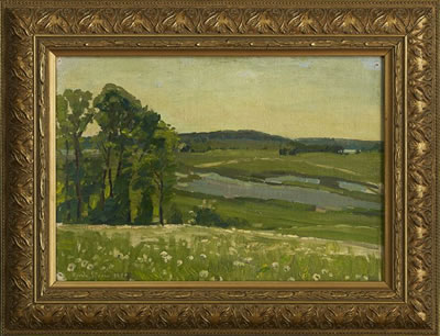 "Spring Landscape with rolling Hills"