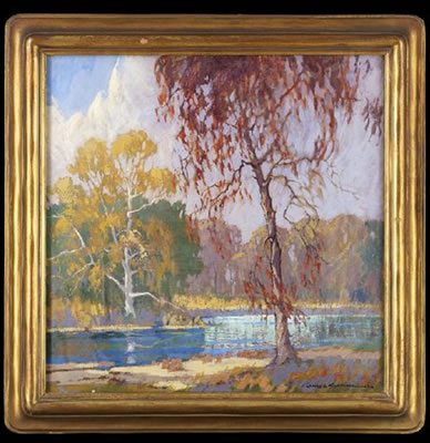 "Autumnal Winding River Landscape"