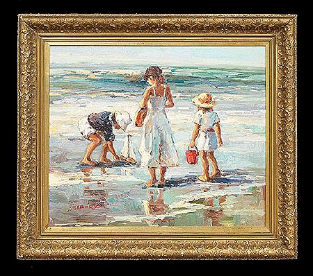 "A Day at the Beach" by Claude-Marie Buford - Auction record, sale price, and art valuation. Compare with similar artists and explore comparable artworks.