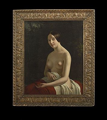 "Portrait of a Young Woman, Partially Draped"