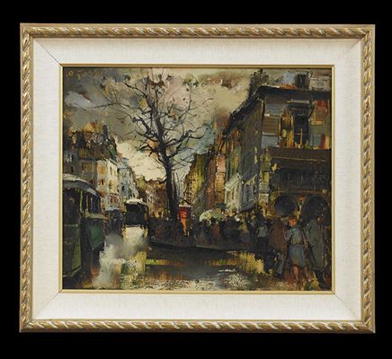 "Parisian Street Scene"