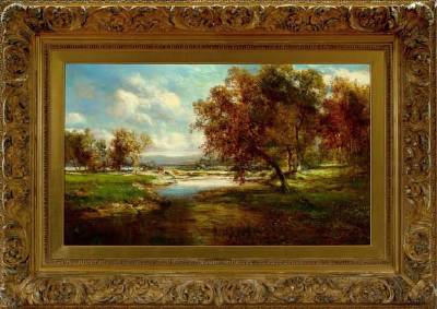 Autumnal Landscape with Cattle Grazing at a Stream by Patrick Vincent Berry - Auction record, sale price, and art valuation. Compare with similar artists and explore comparable artworks.