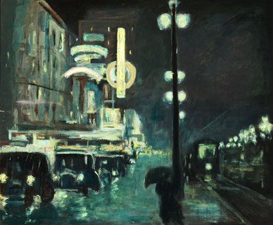 Rainy Night on Canal Street by Gideon Townsend Stanton - Auction record, sale price, and art valuation. Compare with similar artists and explore comparable artworks.