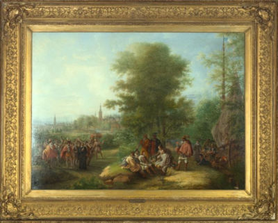 Sample artwork by Andries Scheerboom (1832 - c.1880), known for figure, genre, land-and townscape painting - View similar artists and auction records