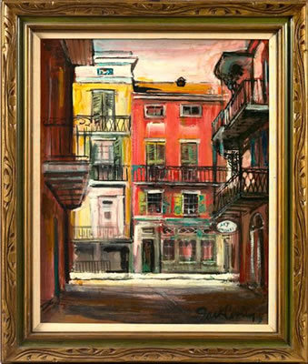 "View of a French Quarter Storefront" by Jack Cooley - Auction record, sale price, and art valuation. Compare with similar artists and explore comparable artworks.