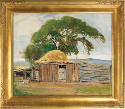 Taos Ranch Talpa by Fred William Becker - Auction record, sale price, and art valuation. Compare with similar artists and explore comparable artworks.
