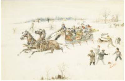 Sleighing Scene, New Brighton, Staten Island