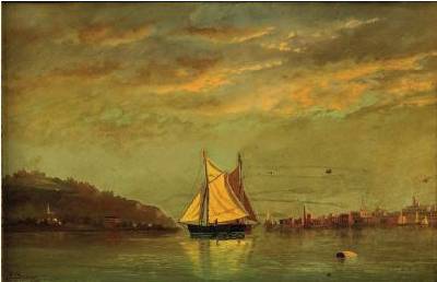 Harbor Scene at Sunset