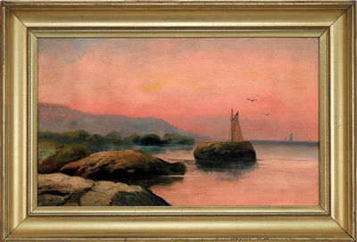 Sunset Shore by D A Fisher - Auction record, sale price, and art valuation. Compare with similar artists and explore comparable artworks.