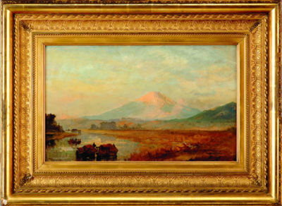 Japanese Landscape with View of Mount Fuji