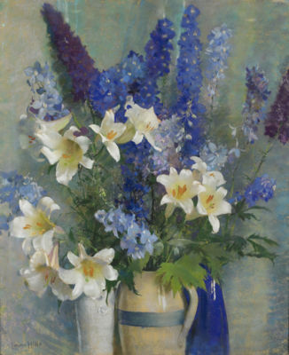 Larkspur and Lillies
