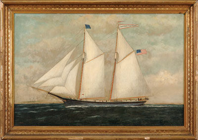 The Shooner "Andrew H. Edwards" Off Three Sisters Light, Cape Cod