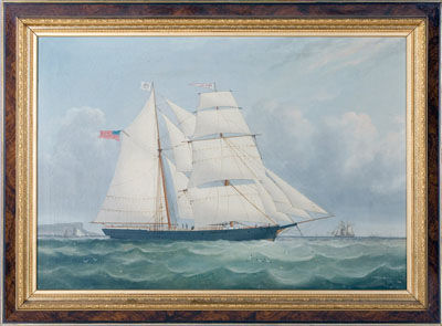 The American Brigantine "Proteus" by Joseph Semple - Auction record, sale price, and art valuation. Compare with similar artists and explore comparable artworks.