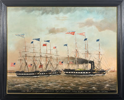 TOW BOAT "CONQUEROR" OF NEW ORLEANS, CAPT. JOHN HEATION, COMING UP FROM THE BALIZE, OCTOBER 29TH, 1847