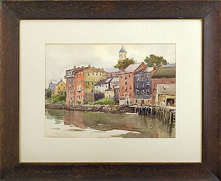 Bow St. From The Water by Henry Webster Rice - Auction record, sale price, and art valuation. Compare with similar artists and explore comparable artworks.