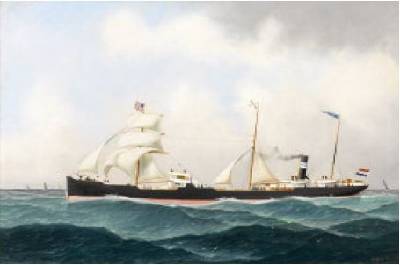 The French Sail and Steamship "LaCampine"