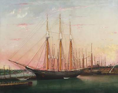 The Schooner Charles Carroll "On the Piscataqua from North E