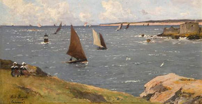 Bord de mer animé à Concarneau