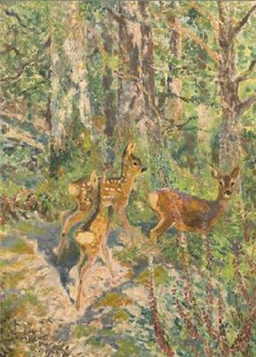 "Chevrette et ses deux faons". by Roger Andre Fernand Reboussin - Auction record, sale price, and art valuation. Compare with similar artists and explore comparable artworks.