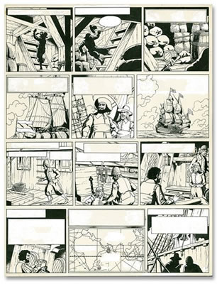 Sample artwork by Bob De Moor (1925 - 1992), known for comic strips - View similar artists and auction records