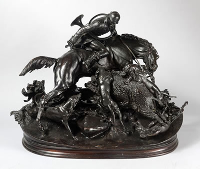 La chasse au sanglier by Jules Moigniez - Auction record, sale price, and art valuation. Compare with similar artists and explore comparable artworks.
