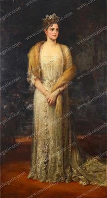 Portrait en pied de l'impératrice Alexandra Féodorovna de Russie