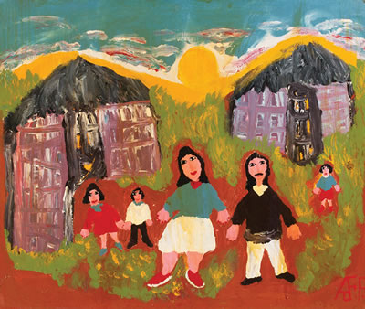Sample artwork by Antonio Jose Fernandez (20th century), known for naive, folk art painting and sculpture - View similar artists and auction records