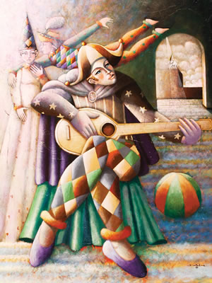 Arlequín enamorado by Juan Urbina - Auction record, sale price, and art valuation. Compare with similar artists and explore comparable artworks.