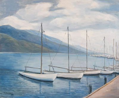 Marina con barcos