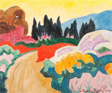 Sample artwork by Georges Marchou (1898 - 1984), known for fauvist style, oil paintings - View similar artists and auction records