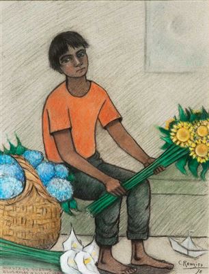 Sample artwork by Cesar Rengifo (1915 - 1980), known for painting - View similar artists and auction records