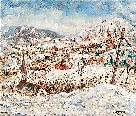 Sample artwork by Andres G Revesz (1912 - 1999), known for painting - View similar artists and auction records