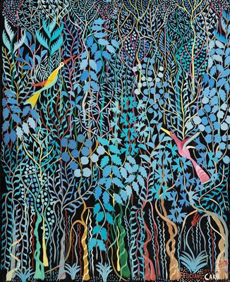 Selva azul con medias, 1997