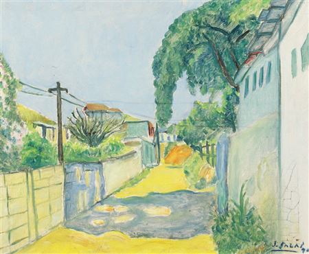 Calle La Línea (La Cañada de la Iglesia), 1970 by Julio Salas - Auction record, sale price, and art valuation. Compare with similar artists and explore comparable artworks.