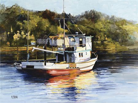 Sample artwork by Marie (McClure) Martin (Born 1940), known for native american portrait, landscape, seascape and cityscape painting - View similar artists and auction records