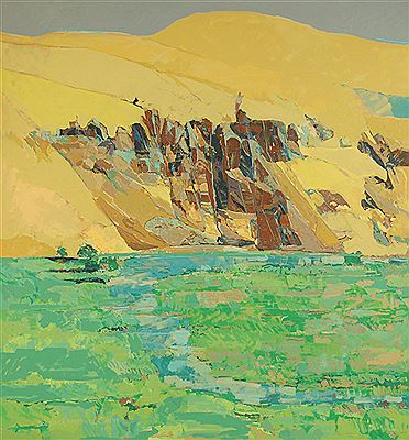 Sample artwork by Douglas Campbell Smith (late 20th century), known for abstract figure and landscape painting - View similar artists and auction records