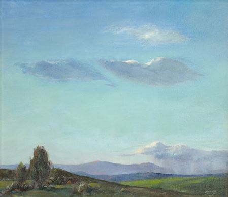 California landscape with expansive blue sky