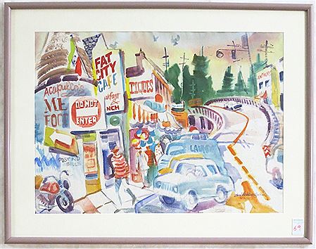 Multnomah Village by John Waddingham - Auction record, sale price, and art valuation. Compare with similar artists and explore comparable artworks.