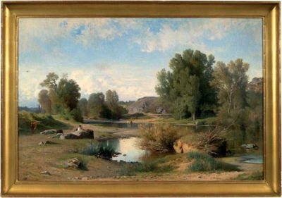 Le bord de l'Aumance, près Hérisson (Allier)