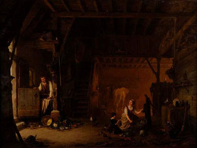 Sample artwork by Jean-Louis Van Kuyck (1821 - 1871), known for peasant genre and figure painting - View similar artists and auction records