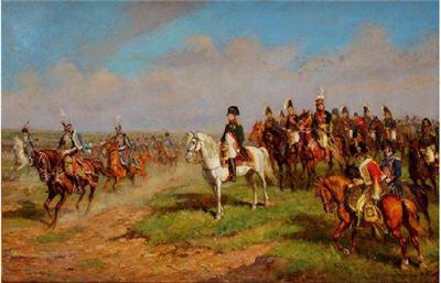 "Défilé de hussards devant Napoléon Ier"
