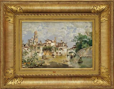 Vue de la fondamenta della Fornaco, paroisse de San Pietro dans le Dorsoduro