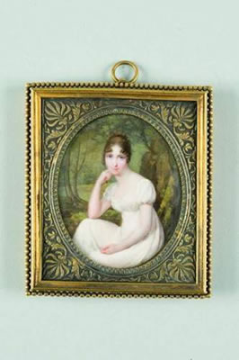 La Reine Hortense, en robe blanche, assise de face de ¾, sur fond de sous-bois by Daniel Saint - Auction record, sale price, and art valuation. Compare with similar artists and explore comparable artworks.