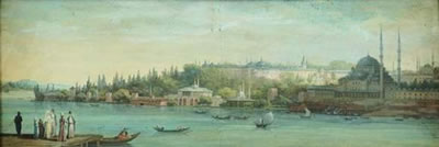 Vue de Constantinople avec la pointe du sérail depuis la rive de Galata by Jean Baptiste Hilaire - Auction record, sale price, and art valuation. Compare with similar artists and explore comparable artworks.
