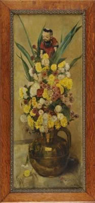 Bouquet de fleur à la poupée japonaise