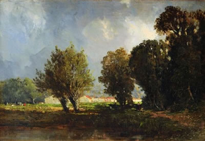 L'approche de l'orage près de Marlotte