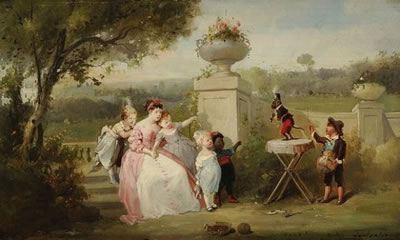 L'heureuse famille et le singe savant