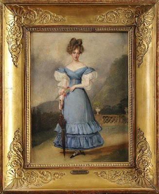 Portrait de Marie Caroline de Bourbon Sicile, duchesse de Berry (1798 - 1870)