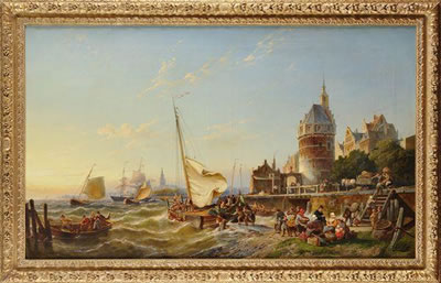 Vue du port de Hoorn sur le Zuiderzee