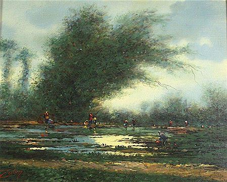 Sample artwork by Marius Zabin (Born 1935), known for impressionist style painting - View similar artists and auction records